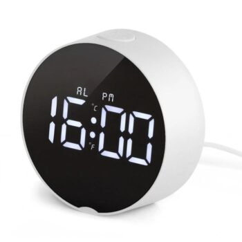Smart Digital LED Alarm Clock – Mirror Display Desk Clock