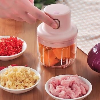 Mini Electric Food Chopper – USB Rechargeable Vegetable Cutter